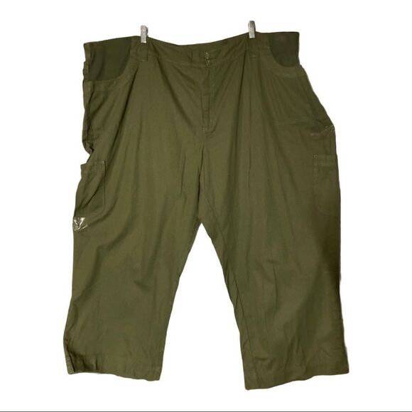 ONLY NECESSITIES, Olive Green Women’s Cargo Pants Inseam 27.5 Size 34WP Capri - Picture 2 of 16